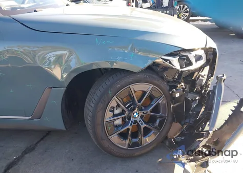 2025 BMW I4 Gran Coupe Edrive40 z USA, uszkodzony, nr VIN WBY23HD0XSFV07544